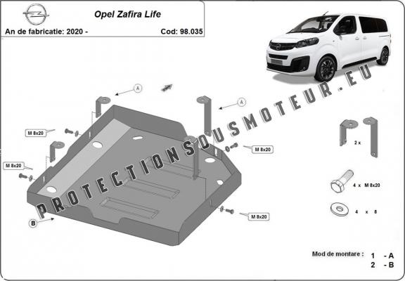 Protection réservoir AdBlue Opel Zafira Life