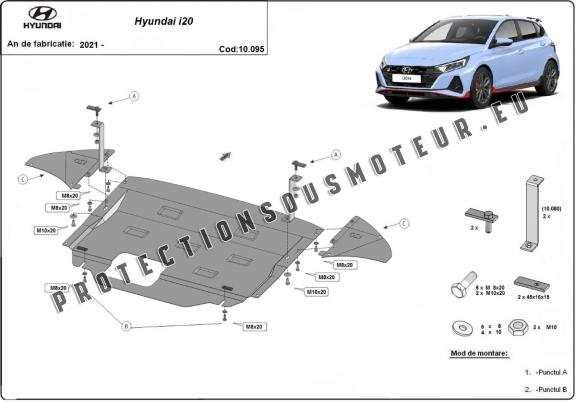 Protection sous moteur et de la boîte de vitesse Hyundai i20