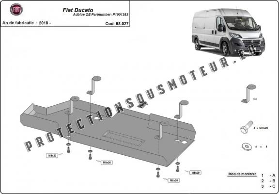 Protection réservoir AdBlue Fiat Ducato