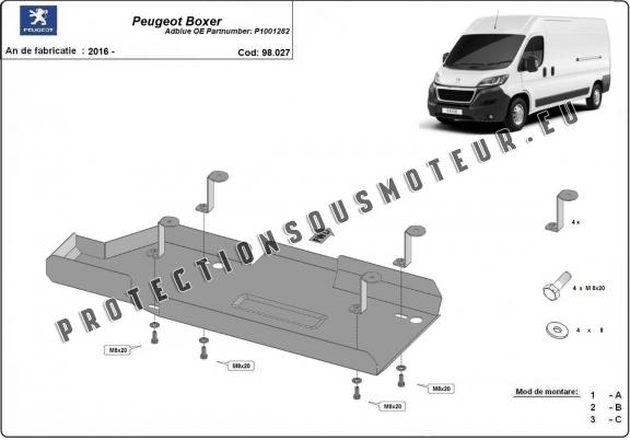 Protection réservoir AdBlue Peugeot Boxer P1001282