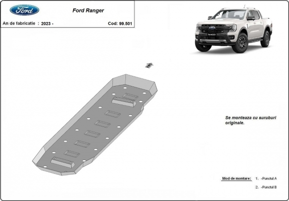 Protection de réservoir Ford Ranger