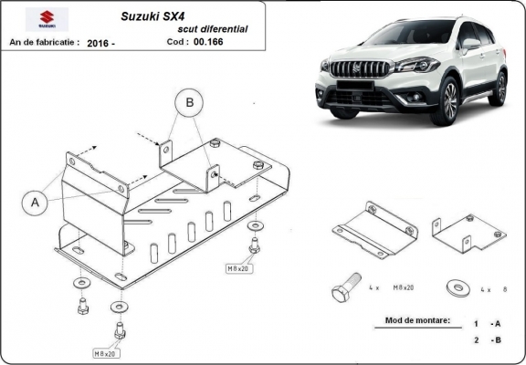 Aluminium protection du différentiel Suzuki SX4