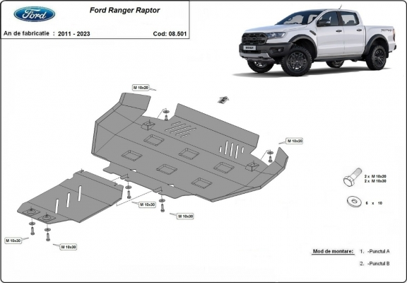 Protection Sous Moteur Ford Ranger Raptor
