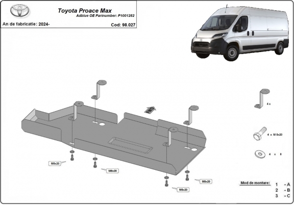 Protection réservoir AdBlue Toyota Proace Max- P1001282