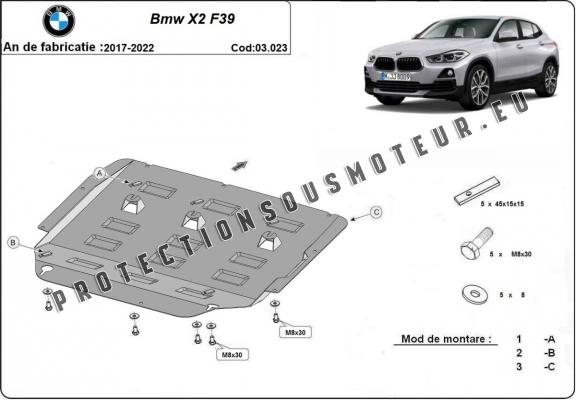 Protection sous moteur et de la boîte de vitesse BMW X2 F39