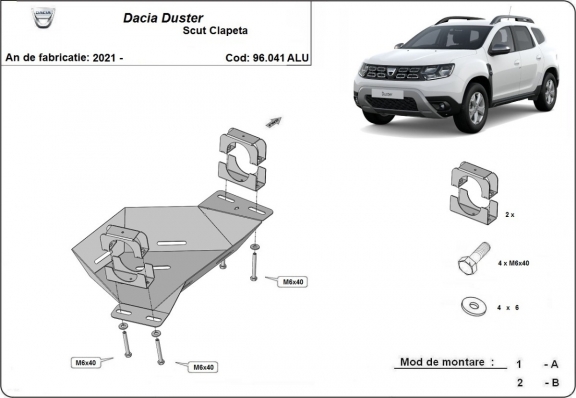 Aluminium protection de Vanne EGR Dacia Duster 