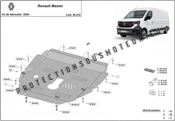 Protection sous moteur et de la boîte de vitesse Renault Master
