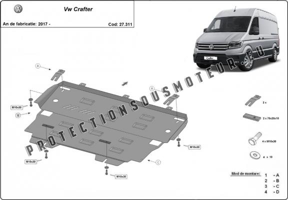 Protection sous moteur et de la boîte de vitesse Vw Crafter