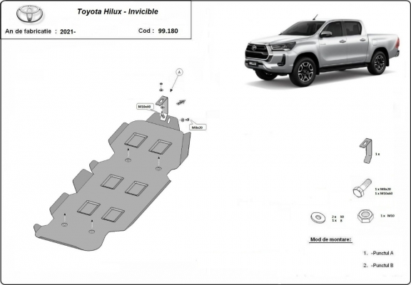 Protection de réservoir Toyota Hilux Invincible