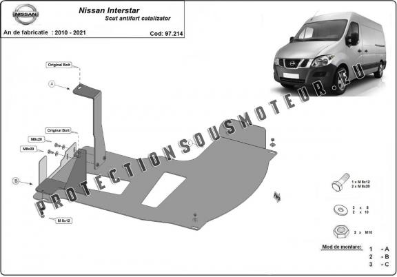 Protection convertisseur catalytique/cat lock Nissan Interstar