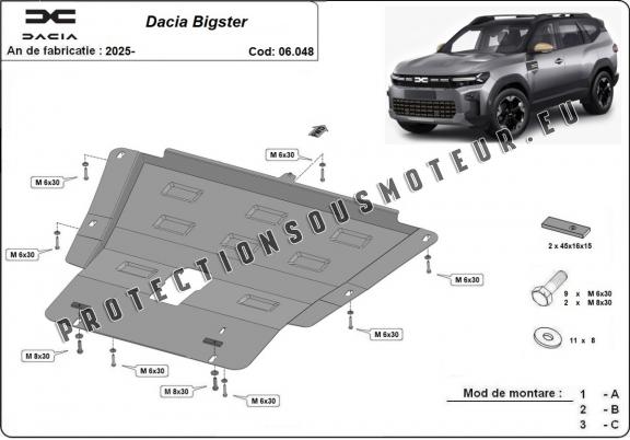 Protection sous moteur et de la boîte de vitesse Dacia Bigster - 4x4 + 4x2
