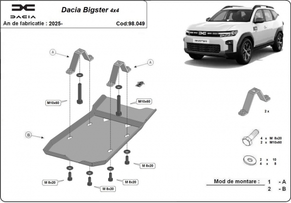 Protection du différentiel - Dacia Bigster 4x4