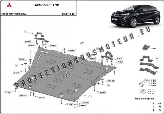 Protection sous moteur et de la boîte de vitesse Mitsubishi ASX