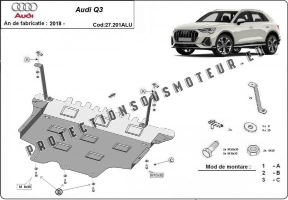 Aluminium protection sous moteur et de la boîte de vitesse Audi Q3