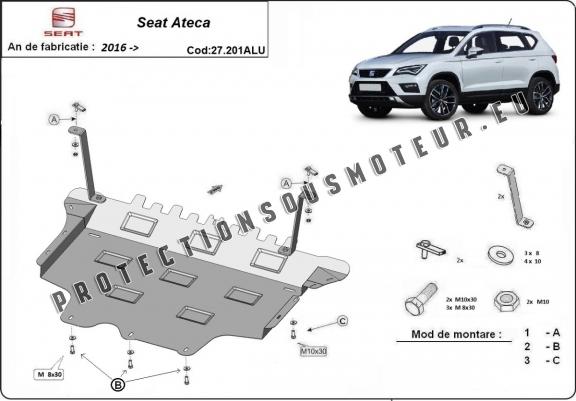 Aluminium protection sous moteur et de la boîte de vitesse Seat Ateca 