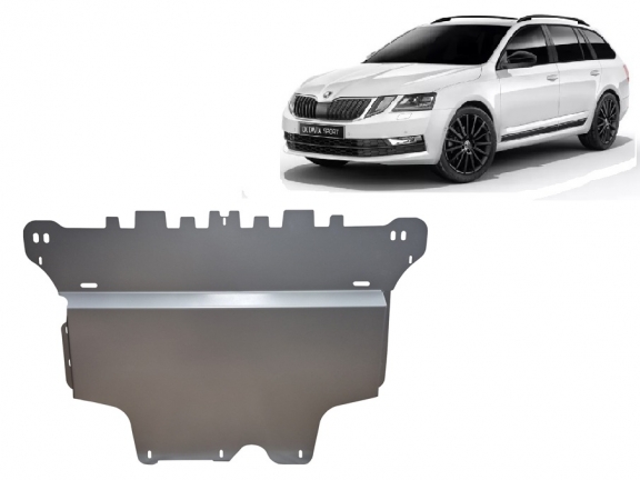 Aluminium protection sous moteur et de la boîte de vitesse Skoda Octavia 3