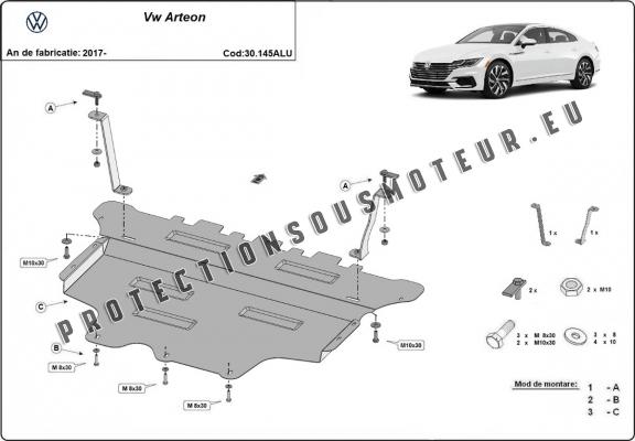 Aluminium protection sous moteur et de la boîte de vitesse VW Arteon