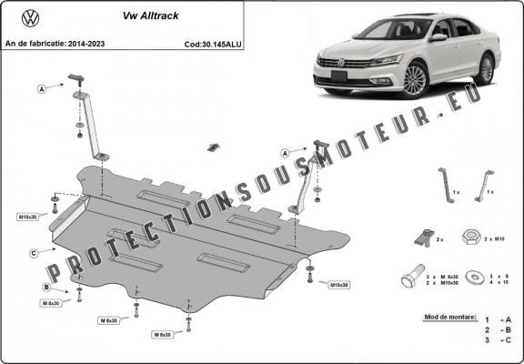 Aluminium protection sous moteur et de la boîte de vitesse VW Passat Alltrack