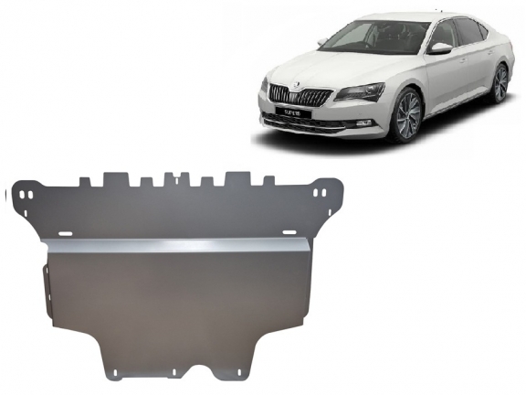 Aluminium protection sous moteur et de la boîte de vitesse Skoda Superb III