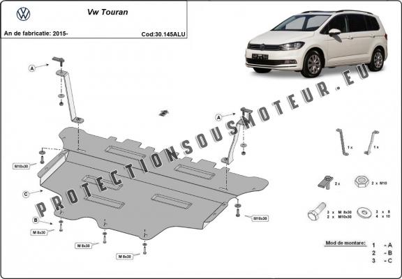 Aluminium protection sous moteur et de la boîte de vitesse VW Touran