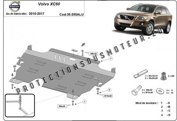 Aluminium protection sous moteur et de la boîte de vitesse Volvo XC60