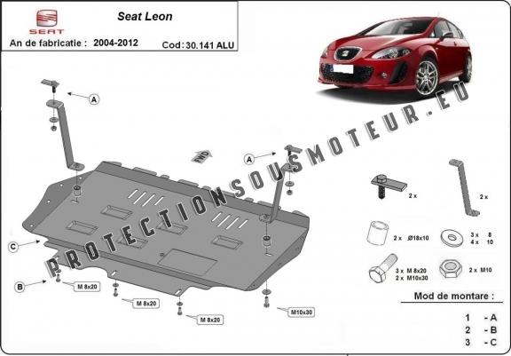 Aluminium protection sous moteur et de la boîte de vitesse Seat Leon Mk2