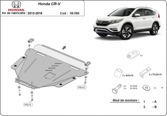 Protection sous moteur et de la boîte de vitesse Honda CR-V Gen 4