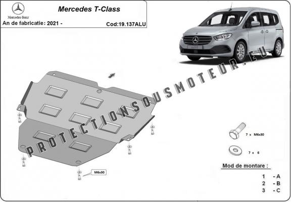 Aluminium protection sous moteur et de la boîte de vitesse Mercedes T-Class