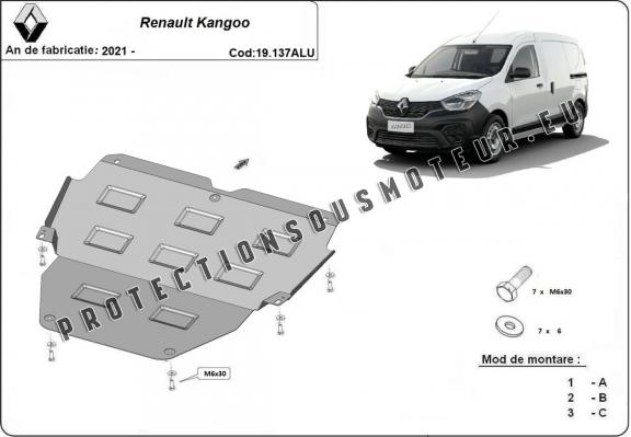Aluminium protection sous moteur et de la boîte de vitesse Renault Kangoo