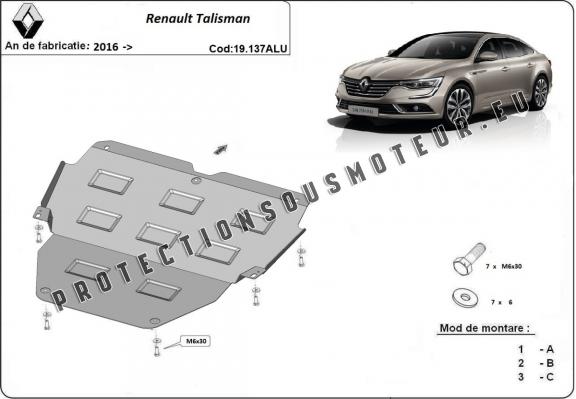 Aluminium protection sous moteur et de la boîte de vitesse Renault Talisman