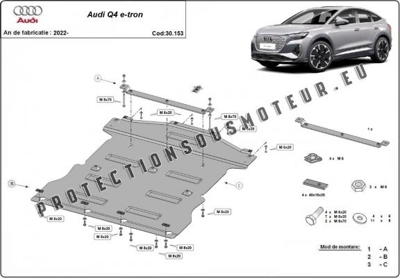 Protection sous moteur et de la radiateur Audi Q4 e-tron