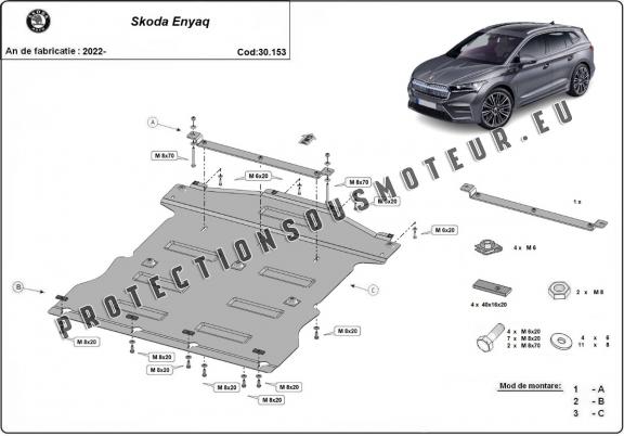 Protection sous moteur et de la boîte de vitesse Skoda Enyaq
