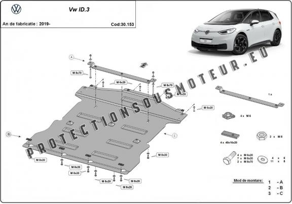 Protection Sous Moteur Volkswagen ID 3