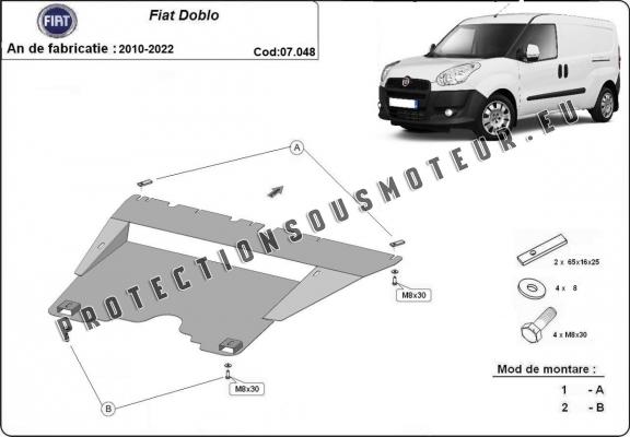 Protection sous moteur et de la boîte de vitesse Fiat Doblo
