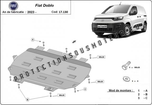 Protection sous moteur et de la boîte de vitesse Fiat Doblo