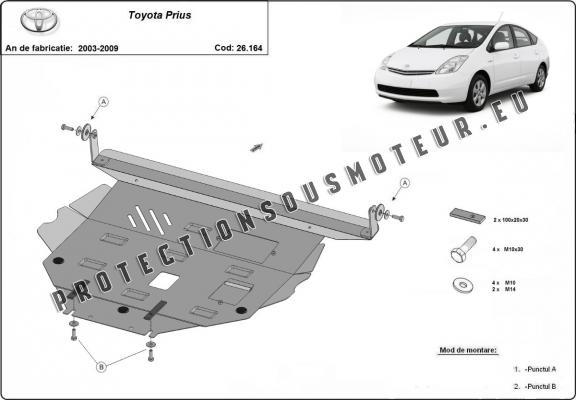 Protection sous moteur et de la boîte de vitesse Toyota Prius