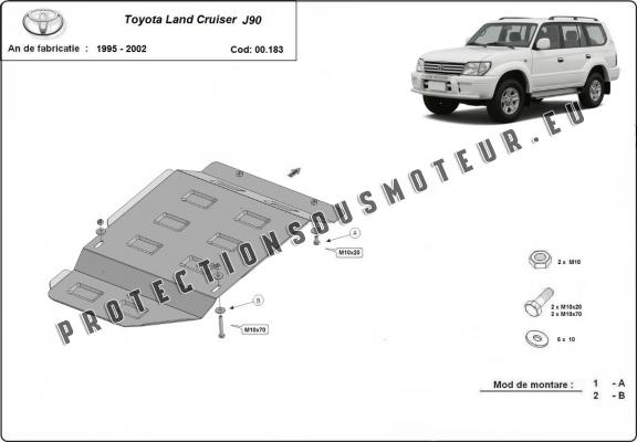 Protection de la boîte de vitesse Toyota Land Cruiser J90 - uniquement pour le modèle 3 portes