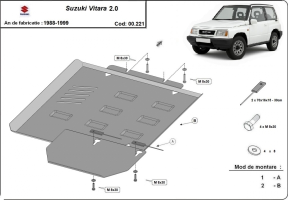 Protection de la boîte de vitesse Suzuki Vitara 2.0