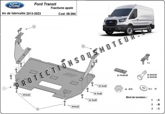 Protection sous moteur et de la boîte de vitesse Ford Transit - Propulsion
