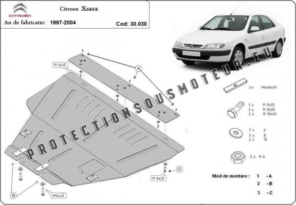 Protection sous moteur et de la boîte de vitesse Citroen Xsara