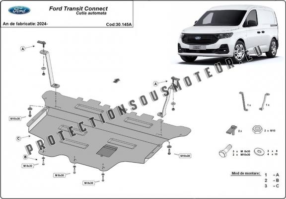 Protection sous moteur et de la boîte de vitesse Ford Transit Connect- Boîte de vitesse automatique