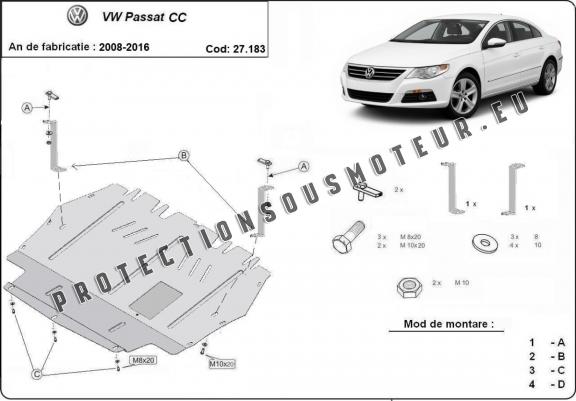 Protection sous moteur et de la boîte de vitesse VW Passat CC