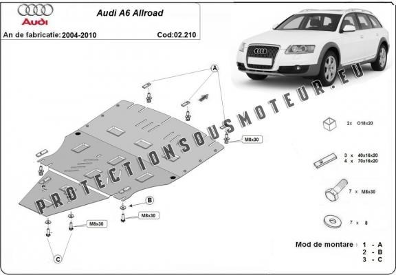 Protection sous moteur et de la boîte de vitesse Audi A6 Allroad 2 - sans latéraux