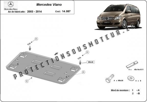 Protection Sous Moteur  Mercedes Viano W639 - 2.2 D 4x2, 4x4