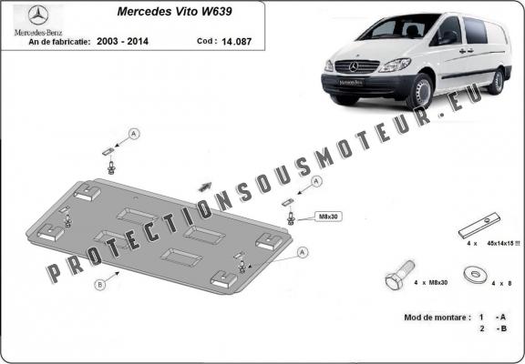 Protection Sous Moteur Mercedes Vito W639 - 2.2 D 4x2, 4x4 Protection Sous Moteur Mercedes Vito W639 - 2.2 D 4x2, 4x4