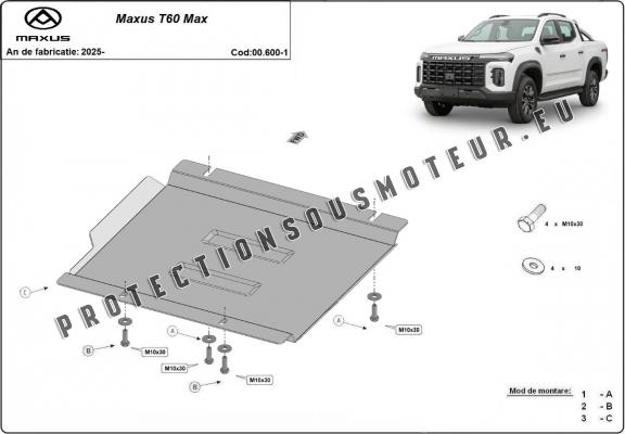 Protection de la boîte de vitesse Maxus T60 Max