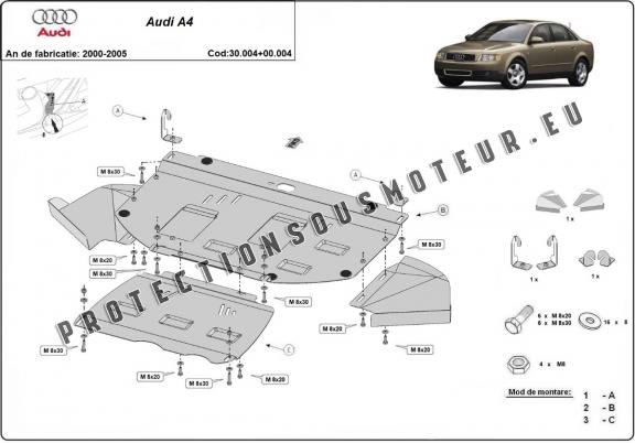 Protection sous moteur Audi A4 B6 - forfait promotionnel