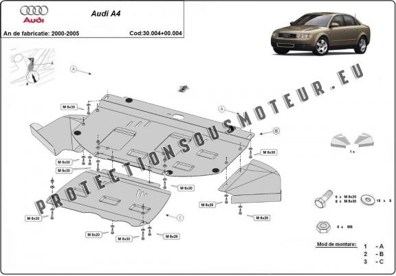 Protection sous moteur Audi A4 B6 - forfait promotionnel