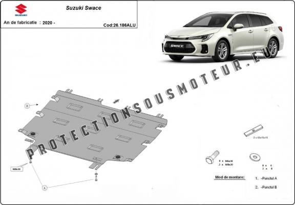Protection sous moteur et de la boîte de vitesse Suzuki Swace- Aluminium  