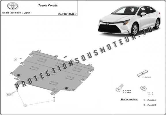 Protection sous moteur et de la boîte de vitesse Toyota Corolla- Aluminium  